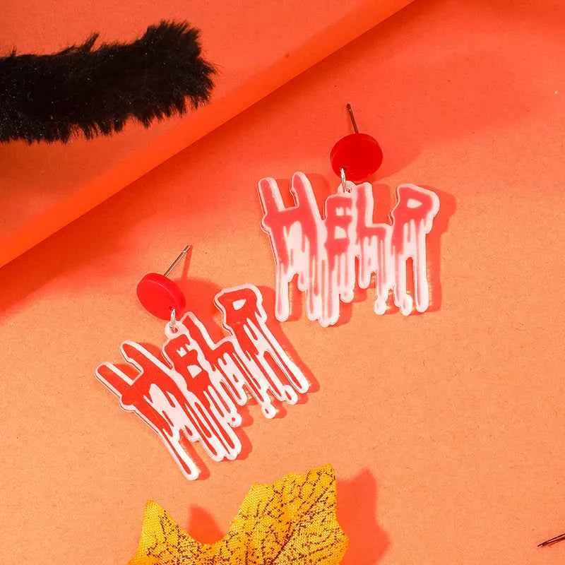 Exaggerated Halloween Horror Earrings