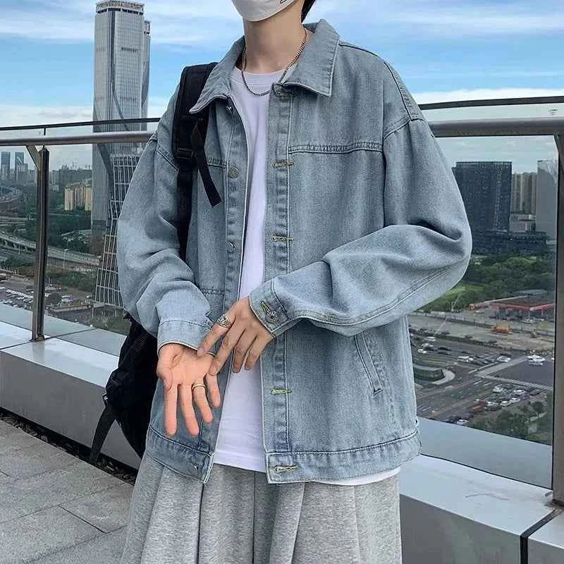 Classic Comfort Blue Retro Loose Denim  Jacket