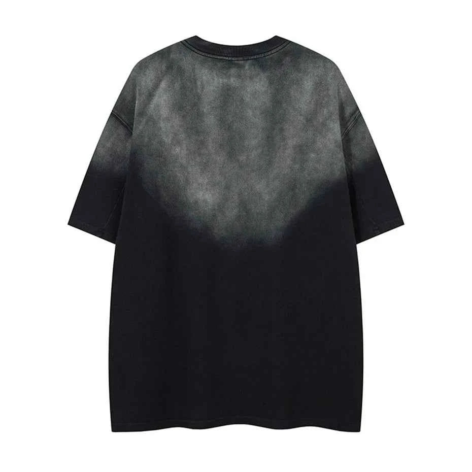 Y2K Embroidered Patch Cat Hip-hop Oversize T-Shirt