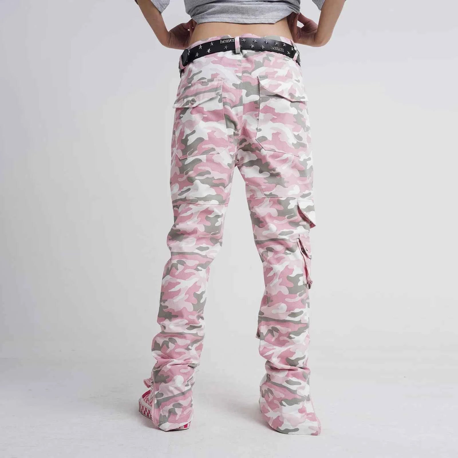 Pink Camouflage Hip Hop Cargo Pants