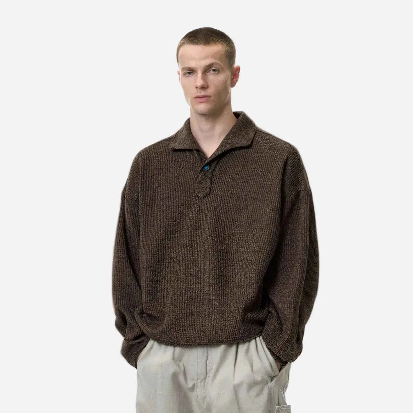Vintage Italian Old Money Style Polo Sweater