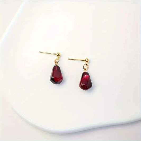 Vibrant Pomegranate Seed Dangle Earring