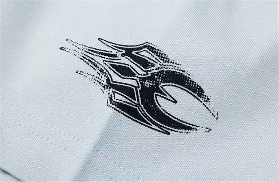 Y2K Chic Oversized Letter Print Short Sleeve T-Shirt