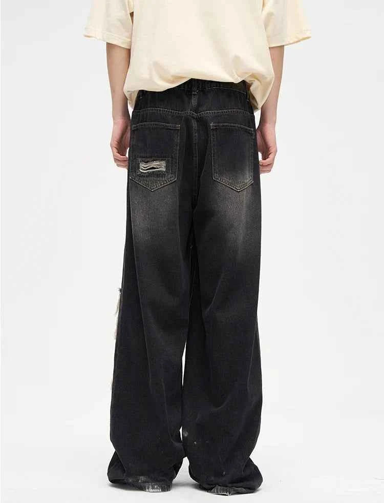 Ripped Streetwear Loose Fit Denim Jeans