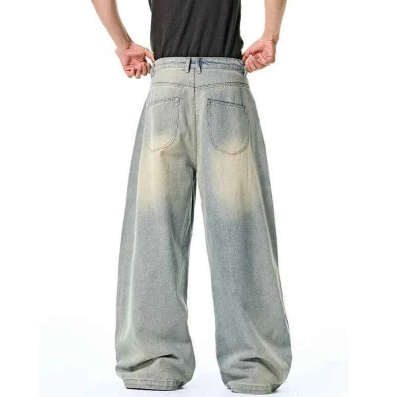 Quality Gradient Oversized Cozy Washed Jeans