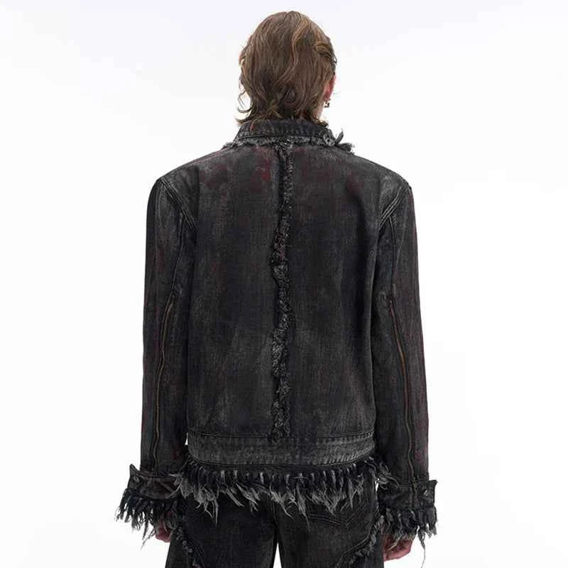 Premium with Raw Edge Denim Jacket
