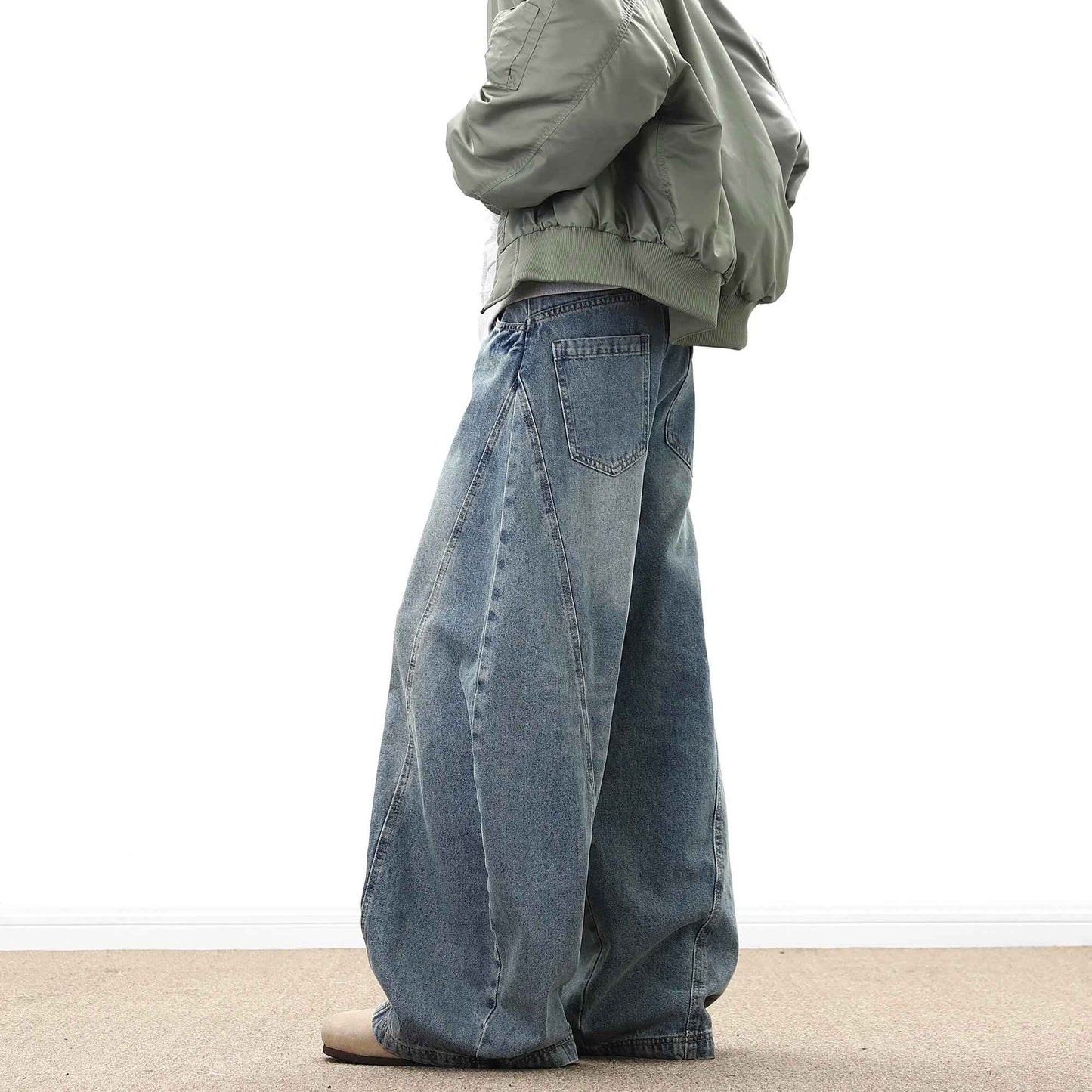 Baggy Handsome Wide Leg Denim Jeans