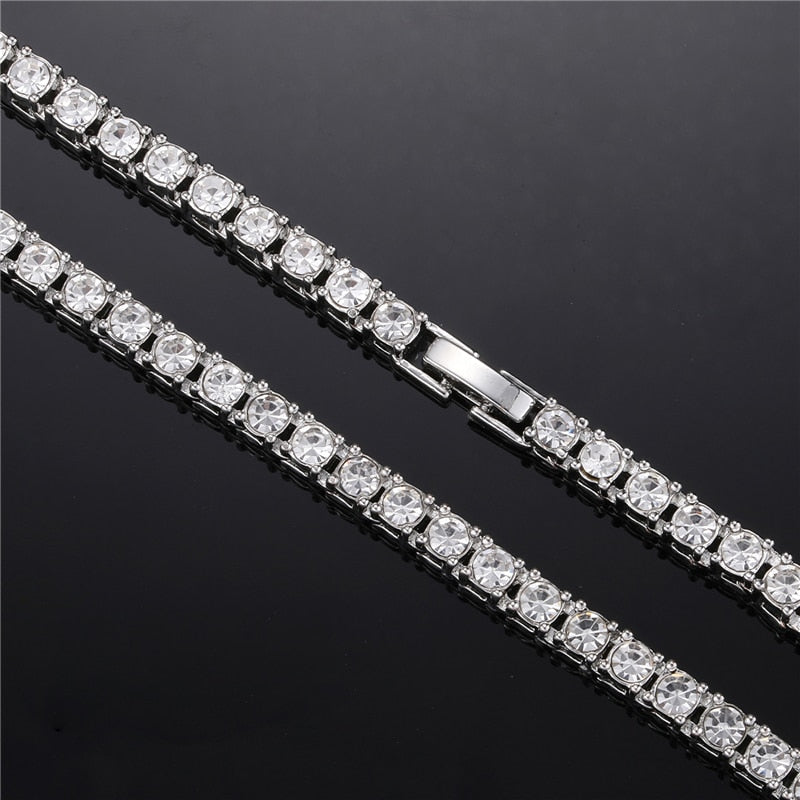 Crystal Rhinestone Tennis Necklace