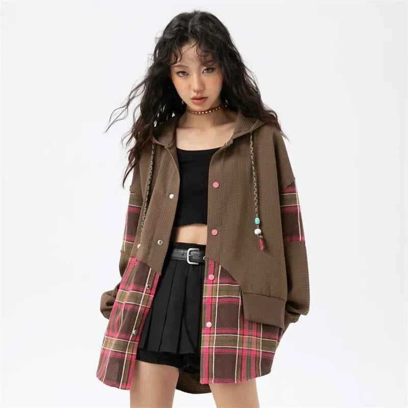 Women Korean Chic Elegant Stitched Swetshirt