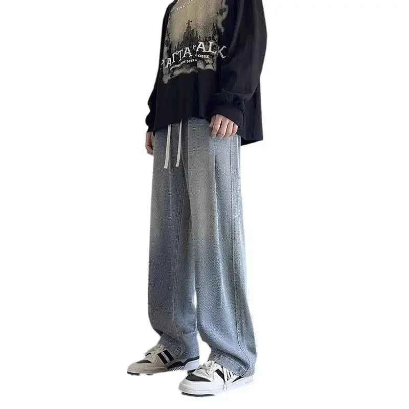 Starry Sky Pattern Loose Wide Jeans
