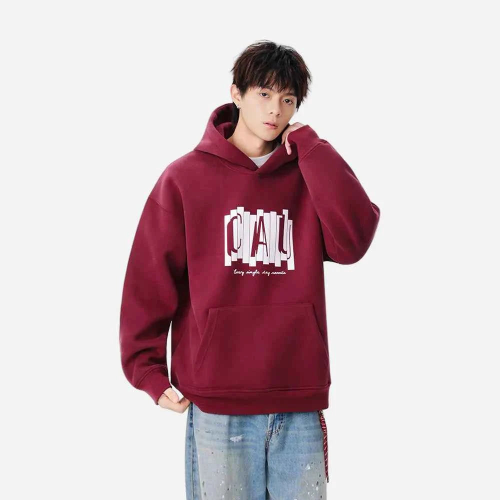 Versatile Winter Graphic Print Casual Hoodie