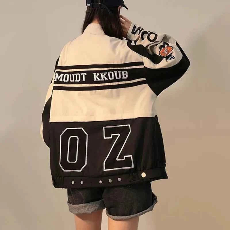 Autumn Streetwear Vintage Varsity Bomber Jacket
