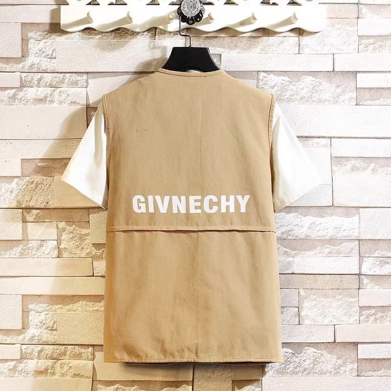 GIVNECHY Tactical Net Style Double T-Shirt