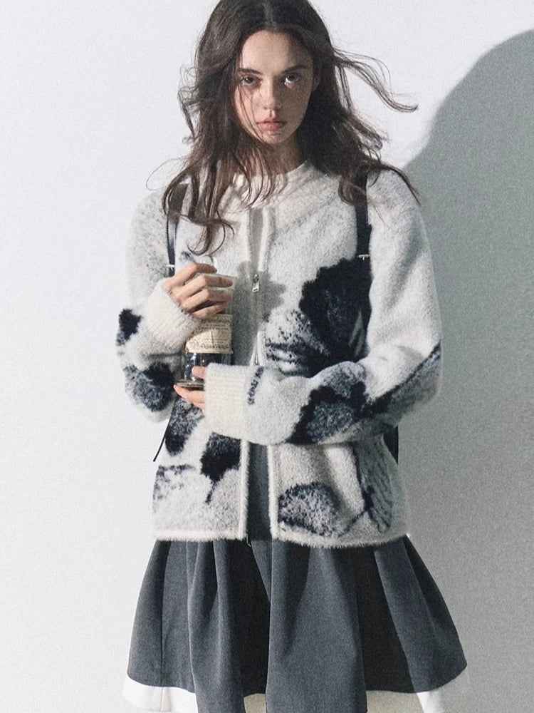 Versatile Slimming Casual Butterfly Pattern Cardigan