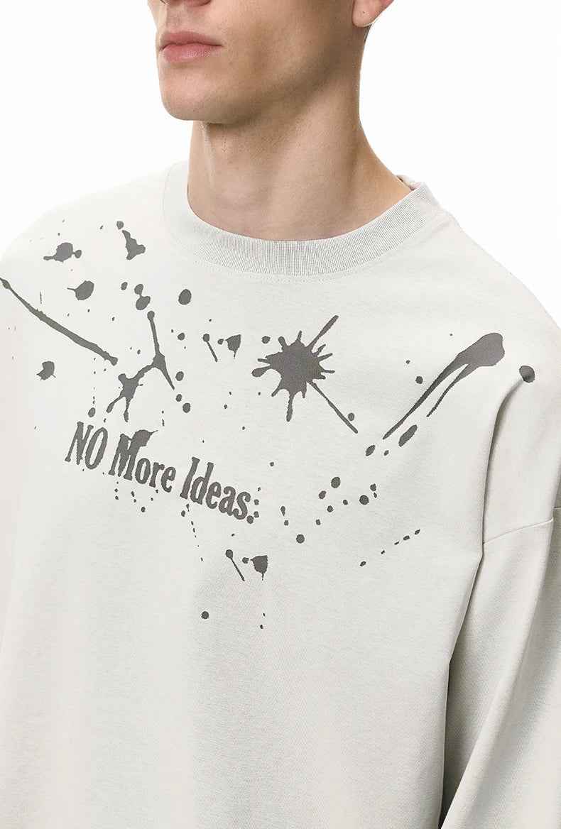 American Splatter Color Block Long Sleeve T-Shirt