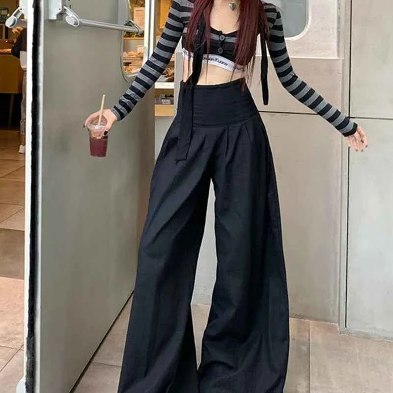 Women Vintage Streetwear Chic Wide Leg Summer Pants