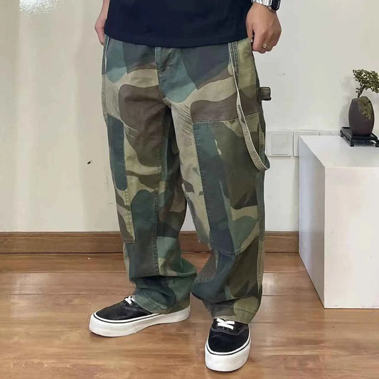 Japanese Camouflage Style Cargo Wide Leg Pants