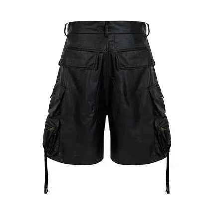 Versatile Multi-Pocket Black Tactical Cargo Short