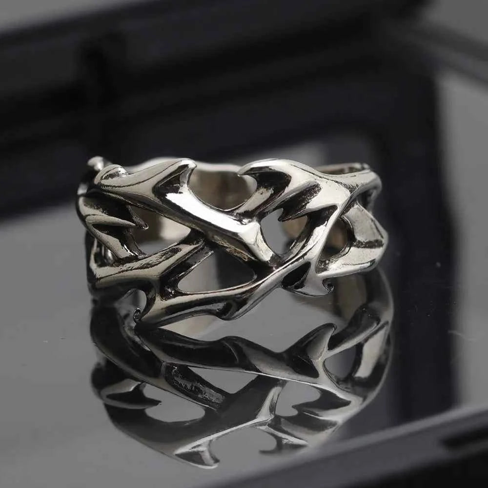 Thorns Stainless Steel Irregularity Gothic Ring
