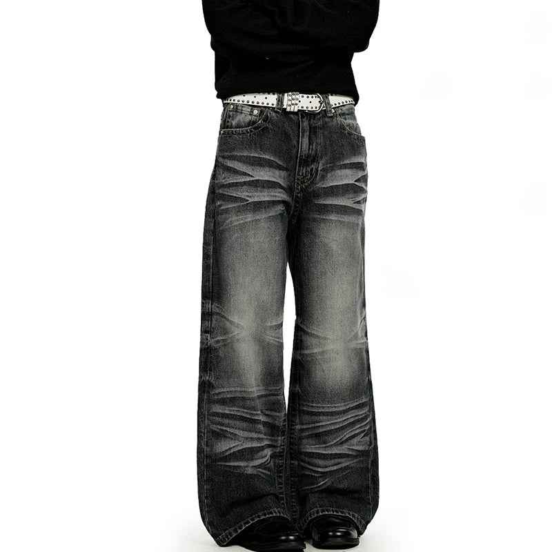 Y2K Vintage Washed Wide Leg Denim Jeans