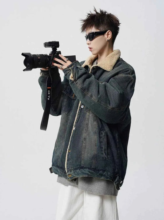 High Quality Thickened Cotton Denim Jacket