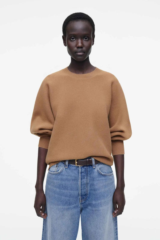 Ethereal Spring Style Reversible Crew Neck Sweater