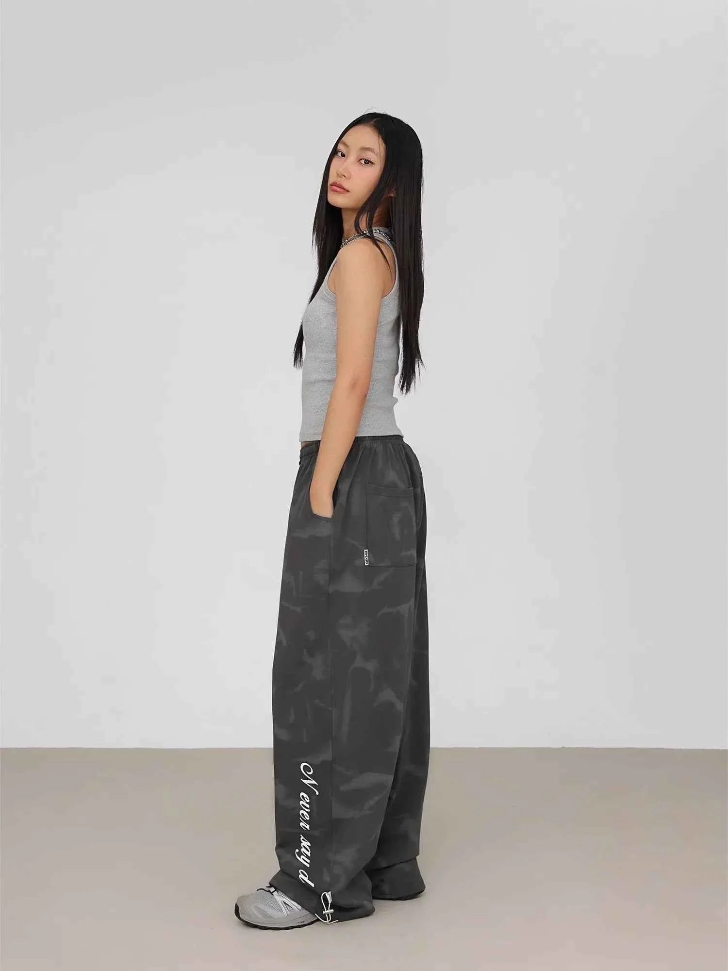 Gray Snowflake Hip Hop Dance Pants