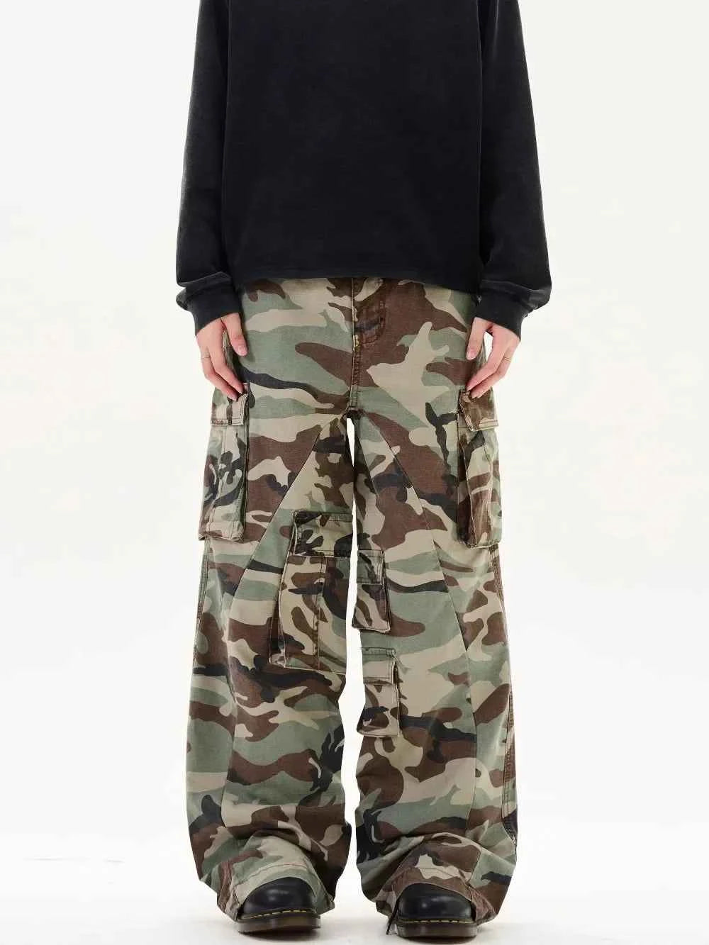 Breathable Streetwear Camouflage Cargo Casual Pants