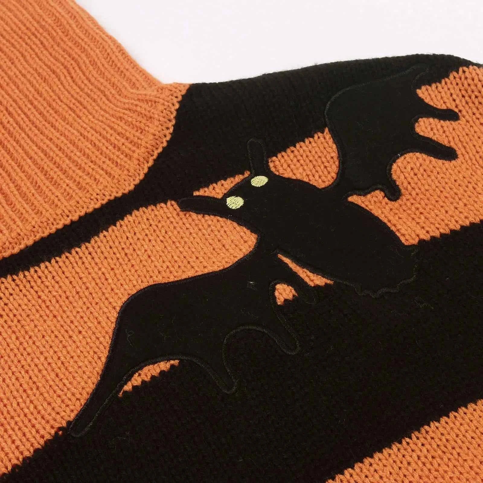 Women Halloween Leopard Print Vintage Sweater