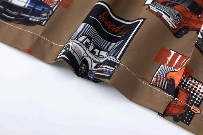 Y2K Retro Vintage Car Graphic Printed Race Shirt