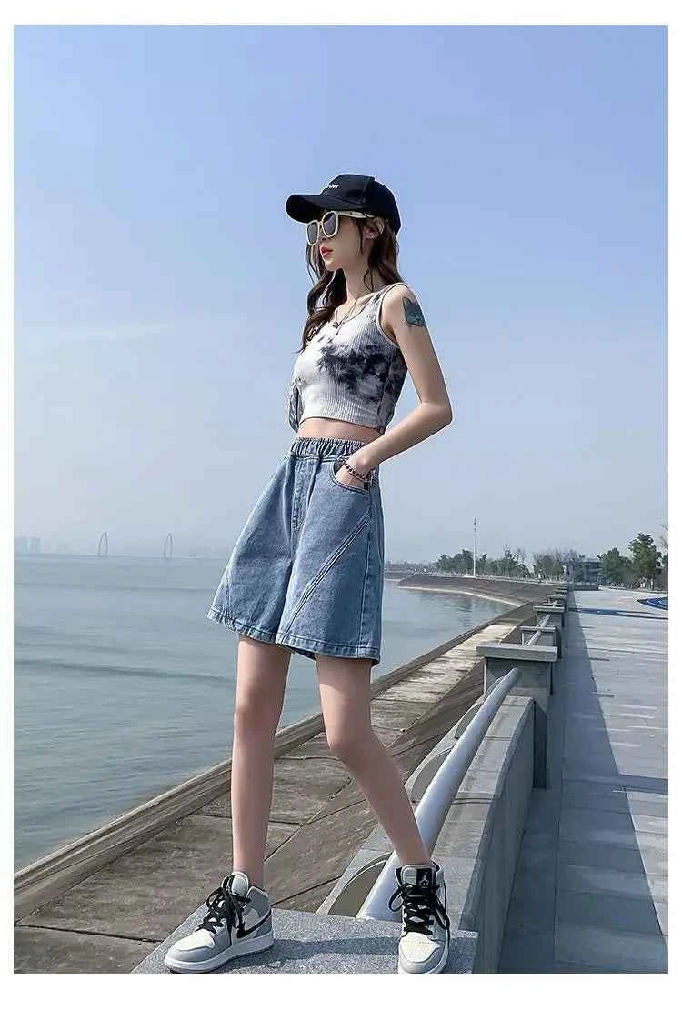 Easy Breezy High Waist Cool Denim Short