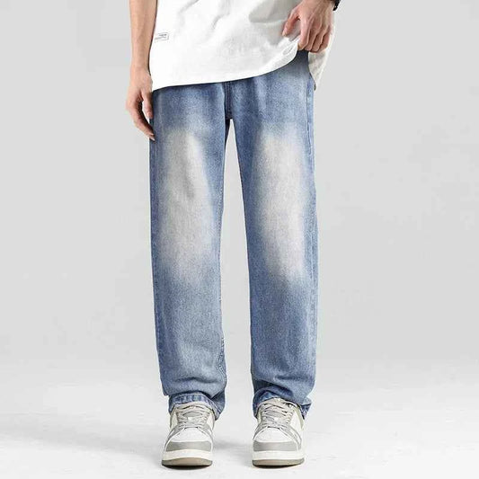 Loose Straight Streetwear Washed Denim Jeans