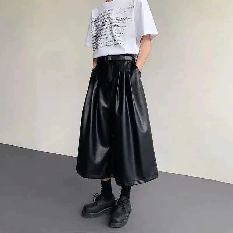 Elegant High Quality Korean Leather Jorts