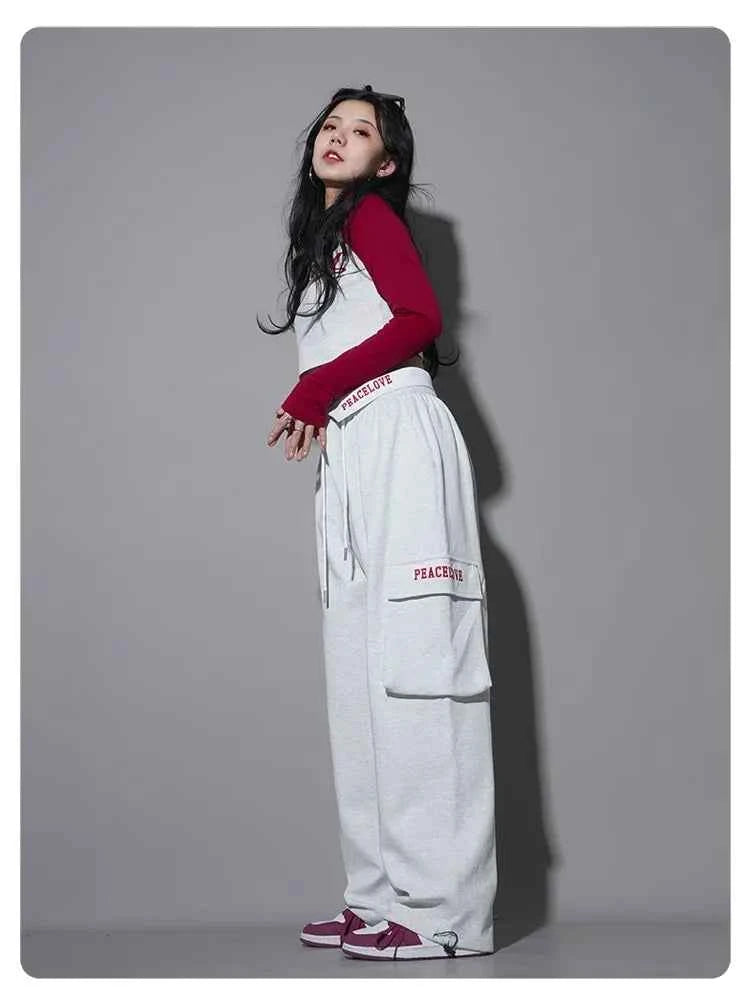 Stylish White Grey Dance Pants