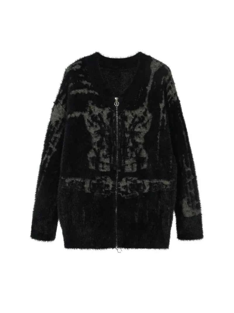 Y2K Casual Layers Black Knitted Sweater