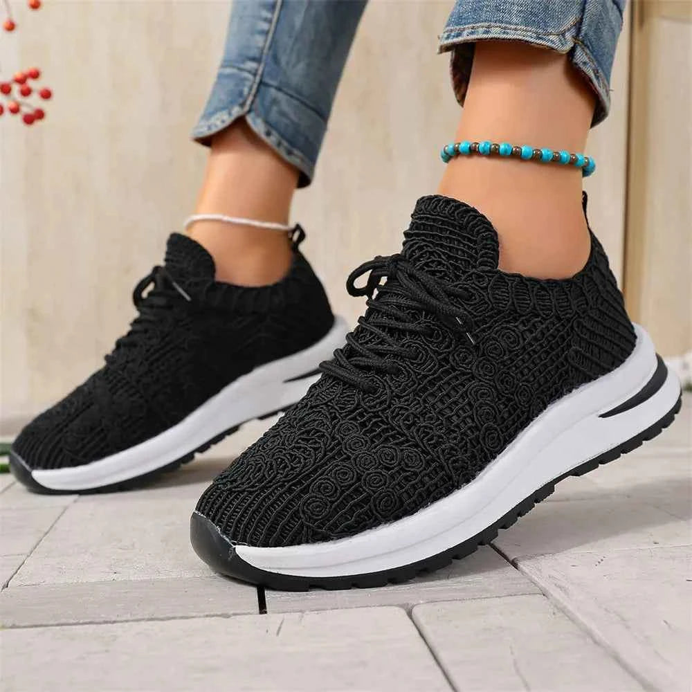 Breathable Comfy Mesh Trainers Flat Sneaker