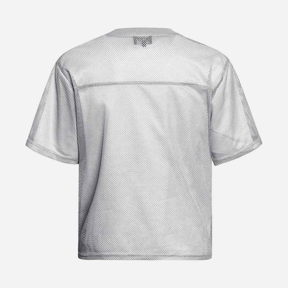 Translucent Mesh Printed Casual Sports T-Shirt