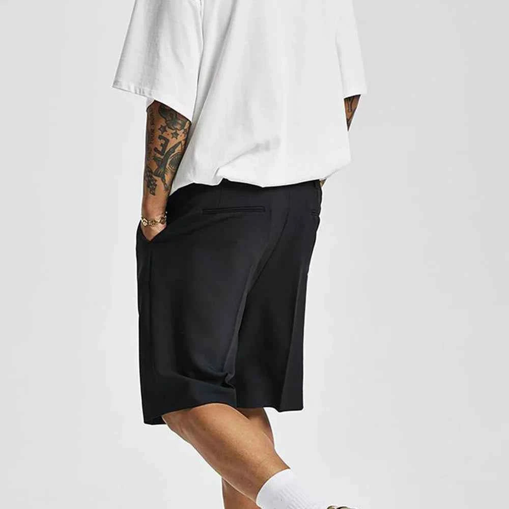 Cool Black Summer Chic Solid Short