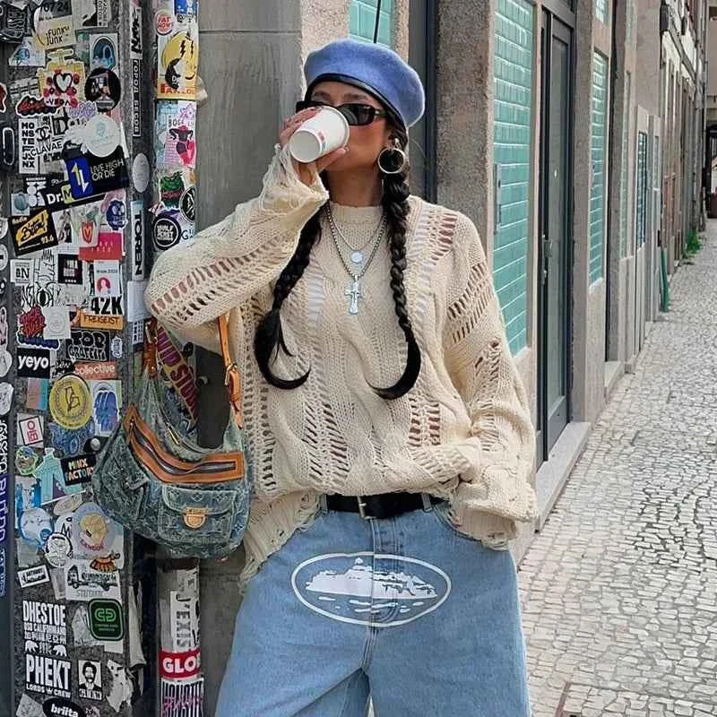 Women Luxury Knitted Essential Fringe Sweater
