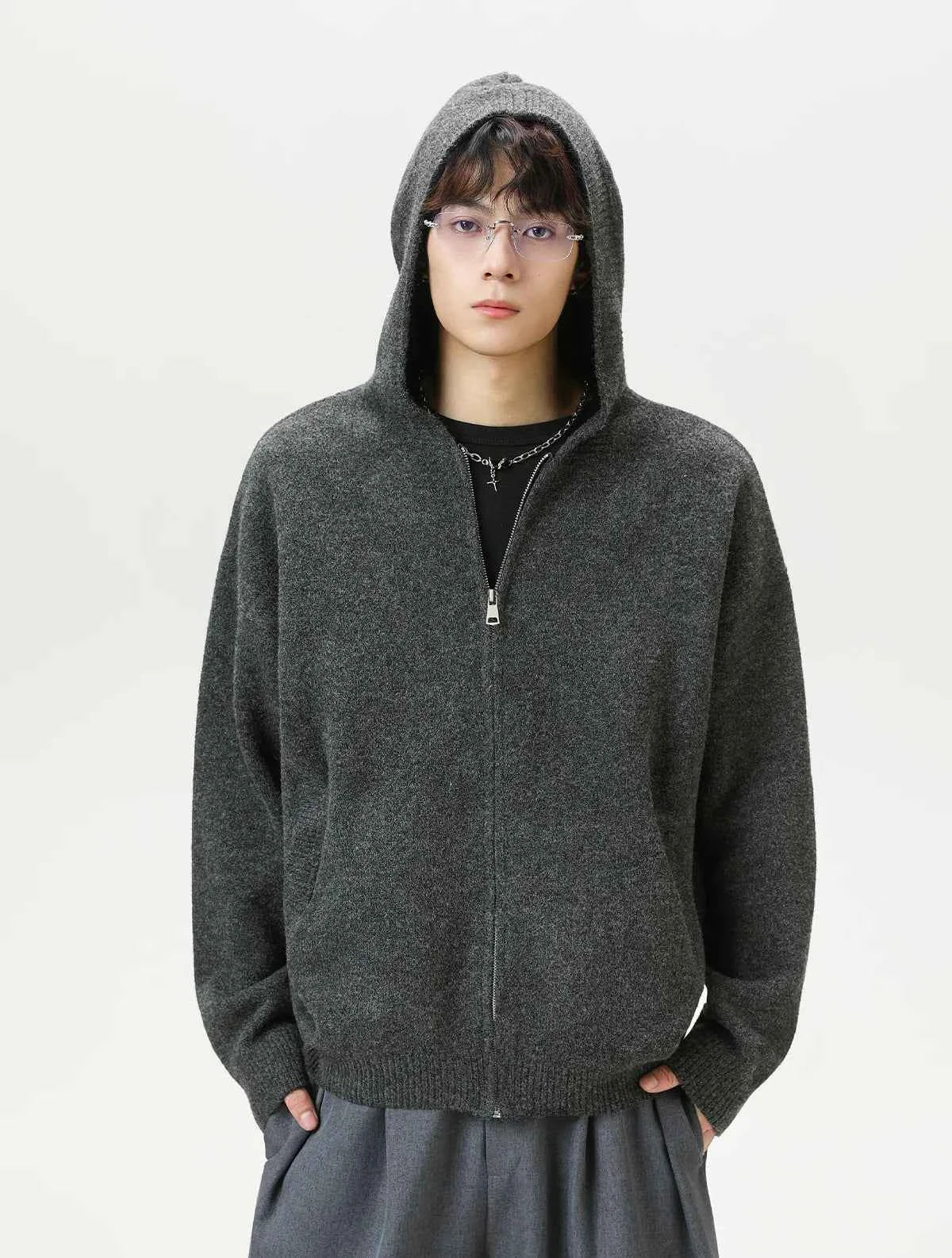 Cozy Y2K Heavyweight Cable Knit Cardigan