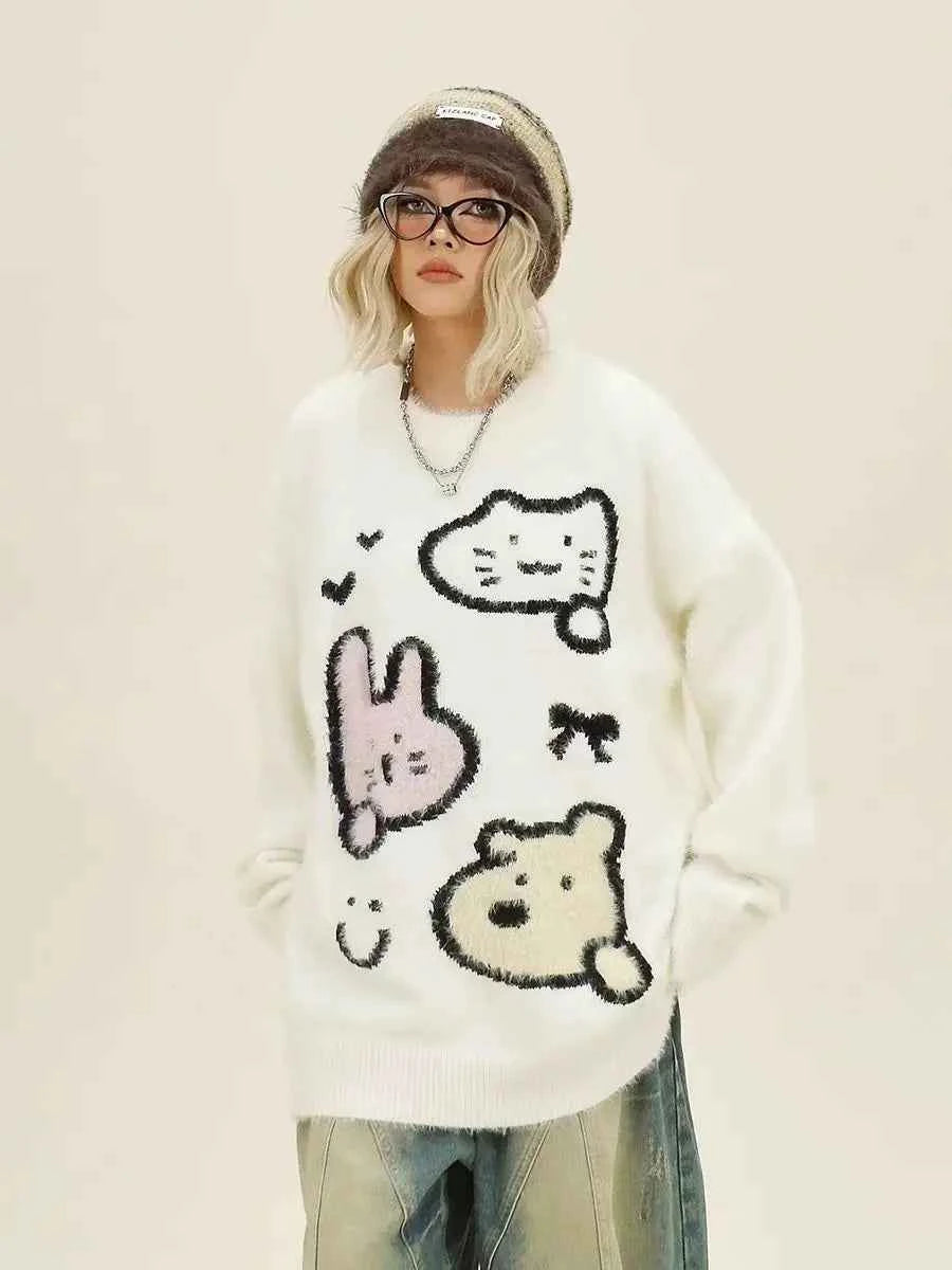 Cute Kawaii Knitted Long Sleeve Sweater