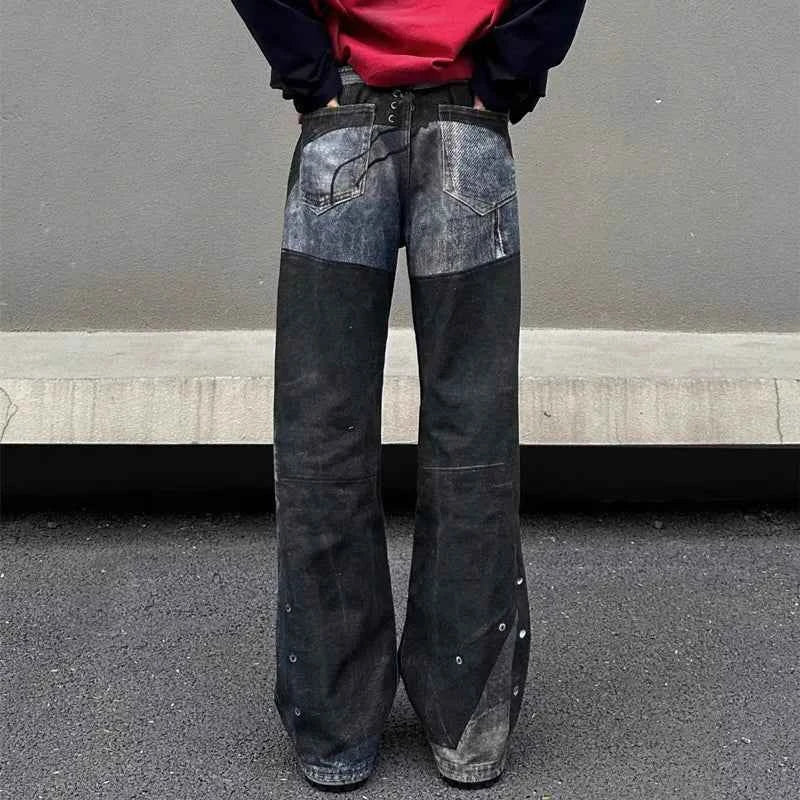 Luxury Cyber Graffiti Baggy Jeans