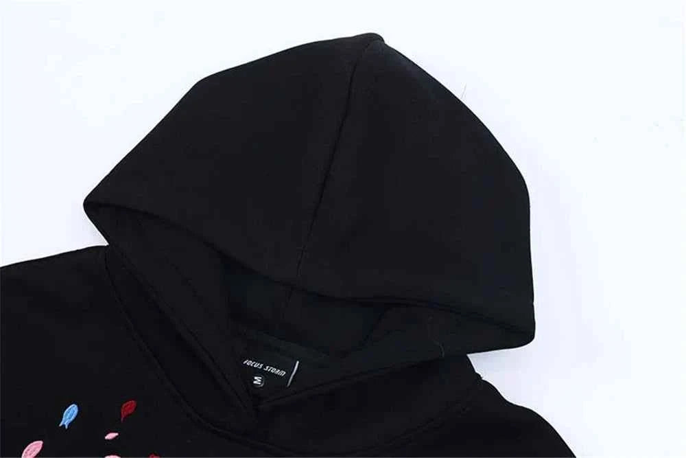 Spring Cool Standard Embroidered Loose Fit Hoodie