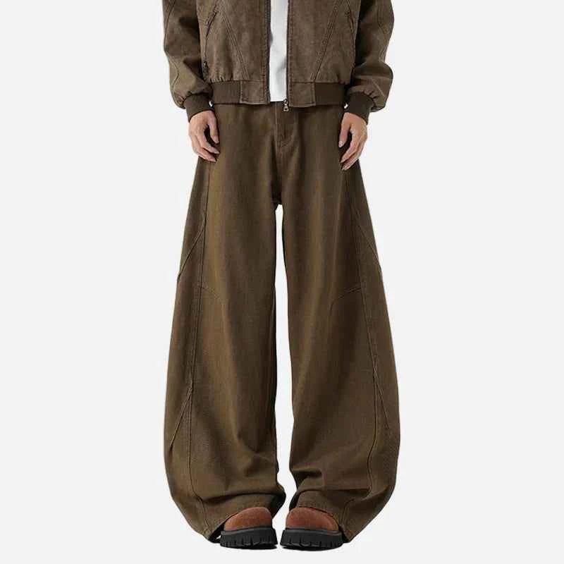 Korean Stylish Deconstruction Wide Leg Pants