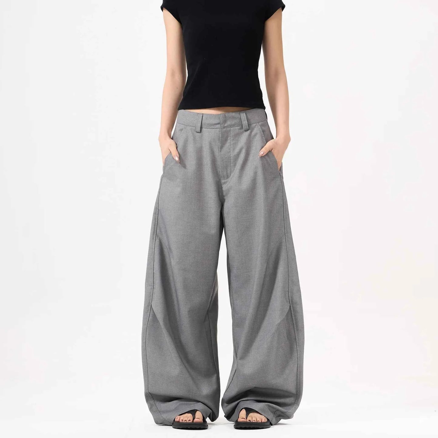 Premium American Style Retro Pleated Machete Pants