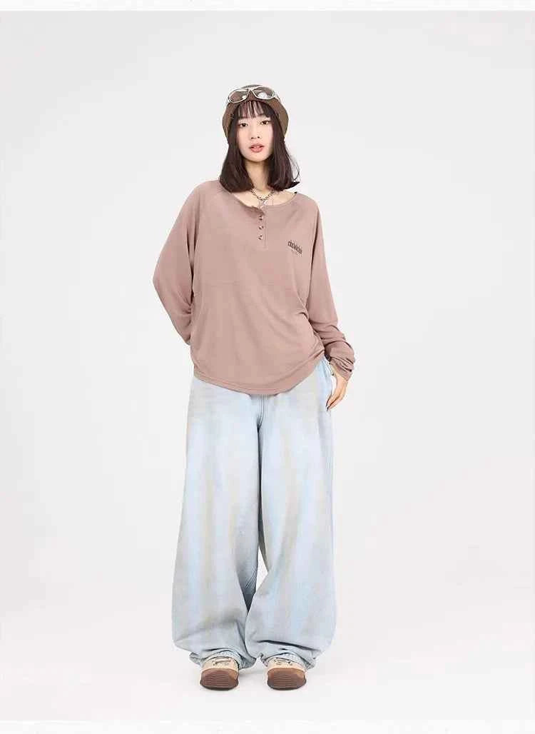 Vintage Light Blue Washed Hip Pants