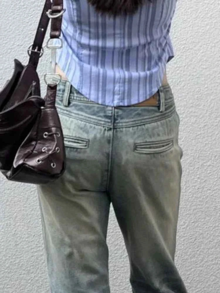 Vintage American Retro Blue Denim Jeans