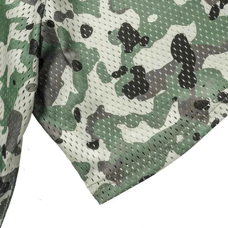 Stylish Mesh Jersey Graphic Camouflage T-Shirt