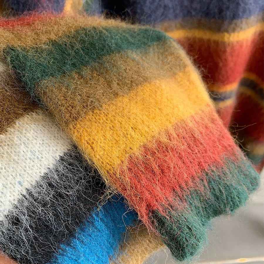 Korean Style Striped Hip Hop Knit Sweater