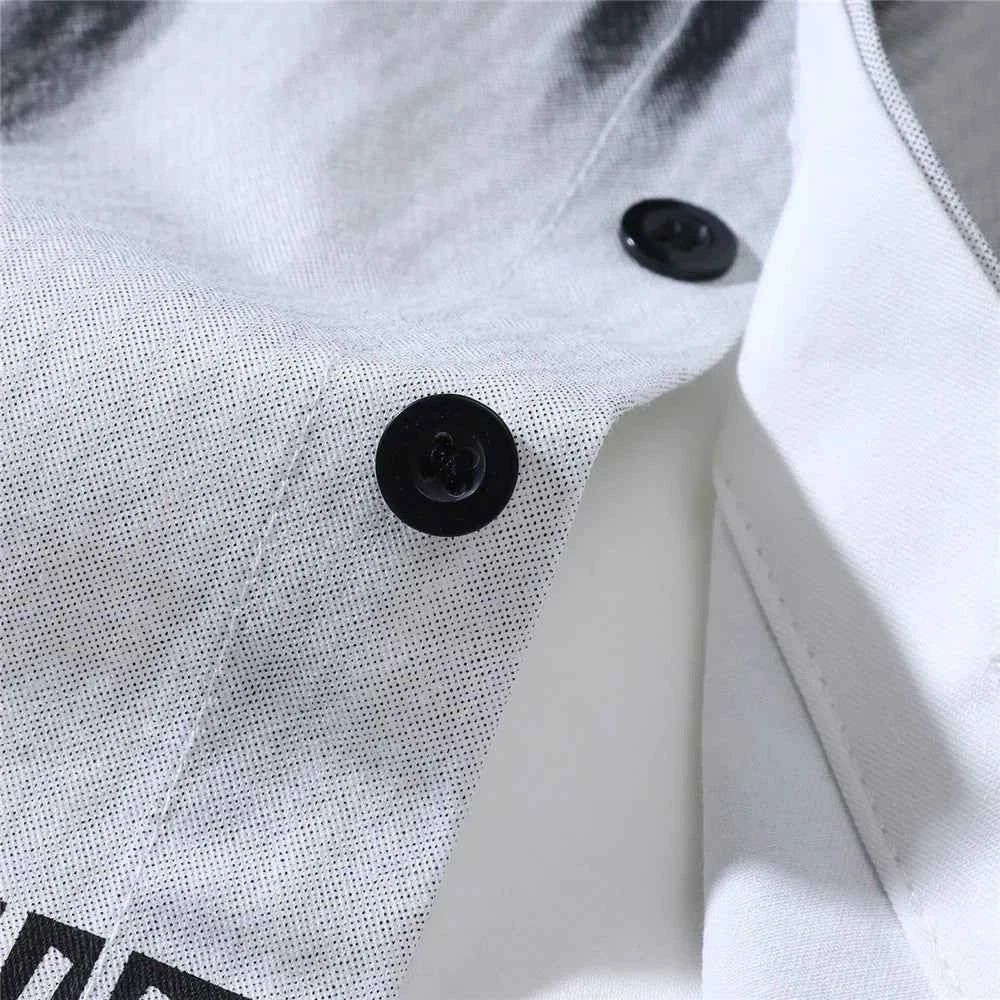 Retro High Quality Print Couple Long Sleeve Shirt